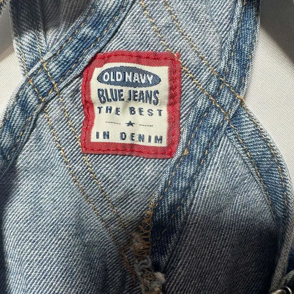 Vintage Old Navy Baby Denim Shortalls Overalls 6-12 Months Blue Bib Shorts